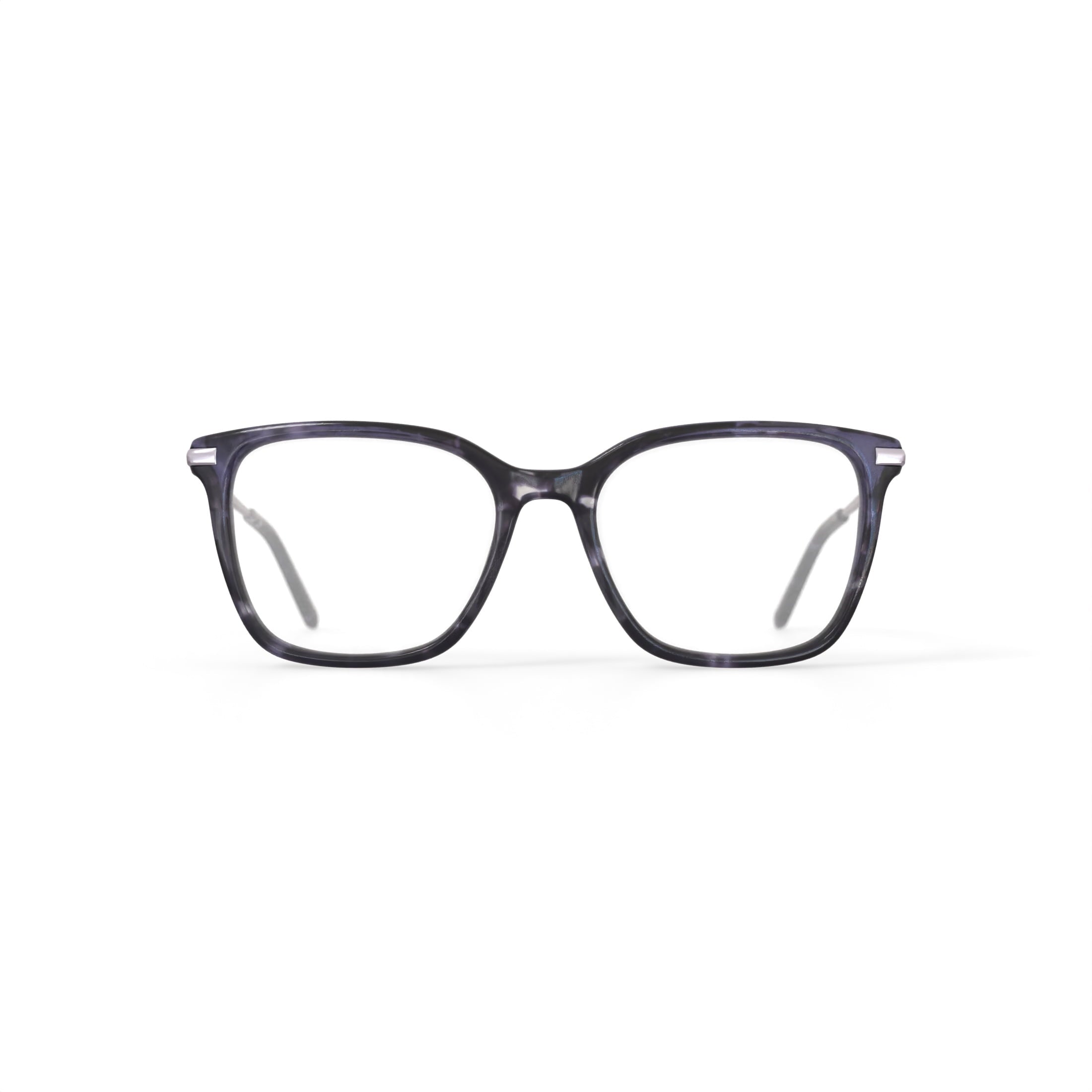 Women's MV022 Ash Square Prescription Eyeglasses with Case, Black Tortoise