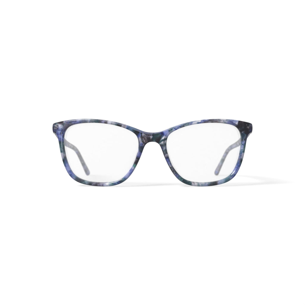 Women's MV024 Cheryl Square Prescription Eyeglasses with Case, White Tortoise