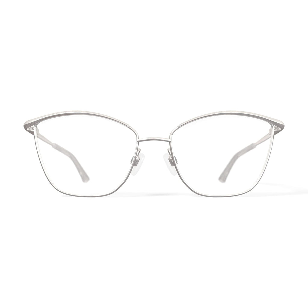 Women's MV016 Chelsea Cat Eye Prescription Eyeglasses with Case, Silver