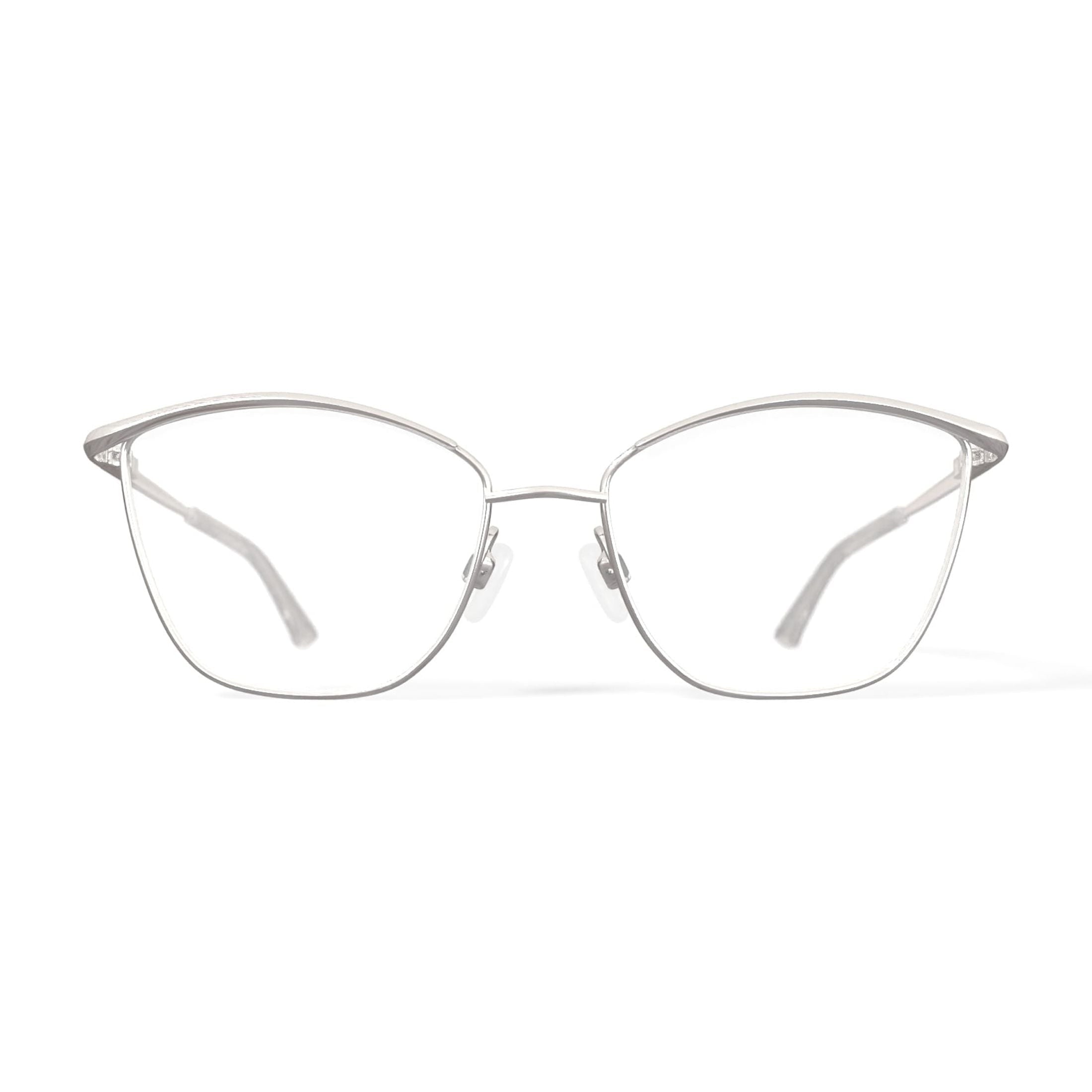 Women's MV016 Chelsea Cat Eye Prescription Eyeglasses with Case, Silver
