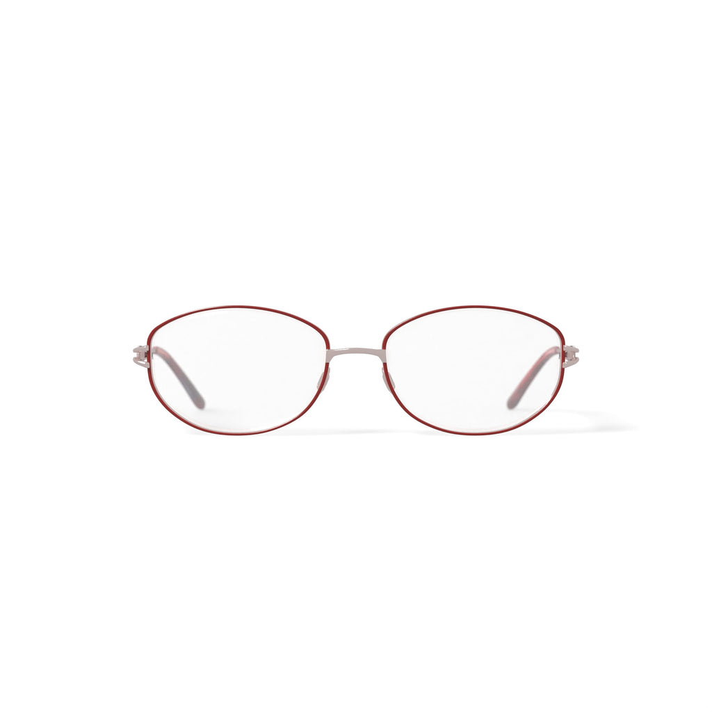Women's MV028 Edith Oval Prescription Eyeglasses with Case, Red