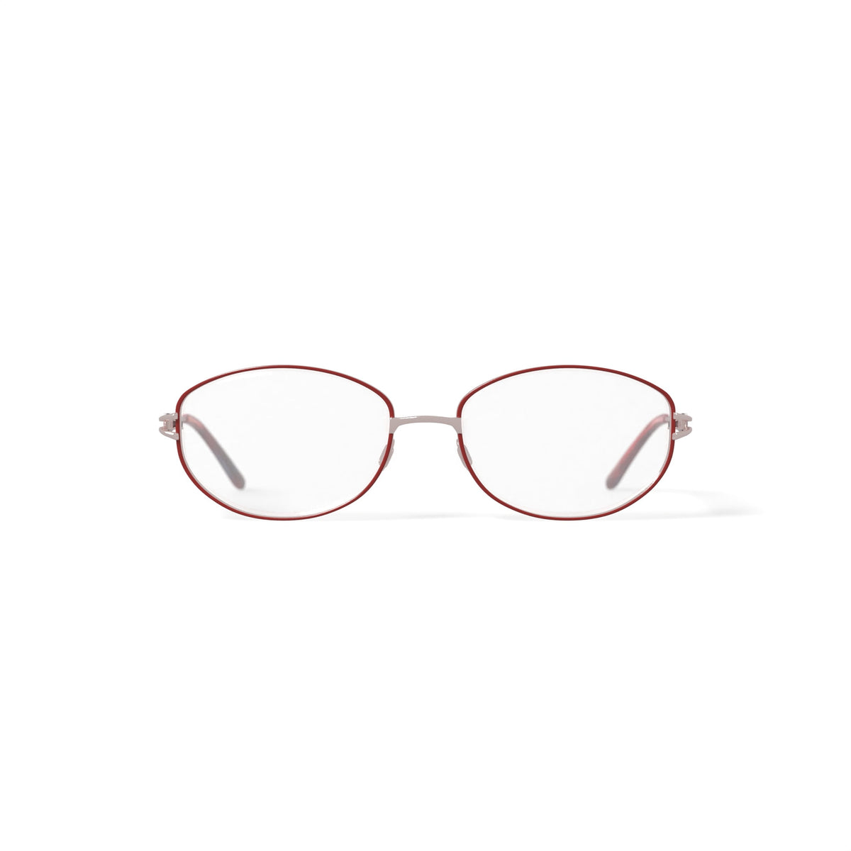 Women's MV028 Edith Oval Prescription Eyeglasses with Case, Red