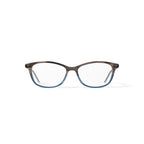 Women's WOP64 Square Prescription Eyeglasses with Case, Brown Turquoise
