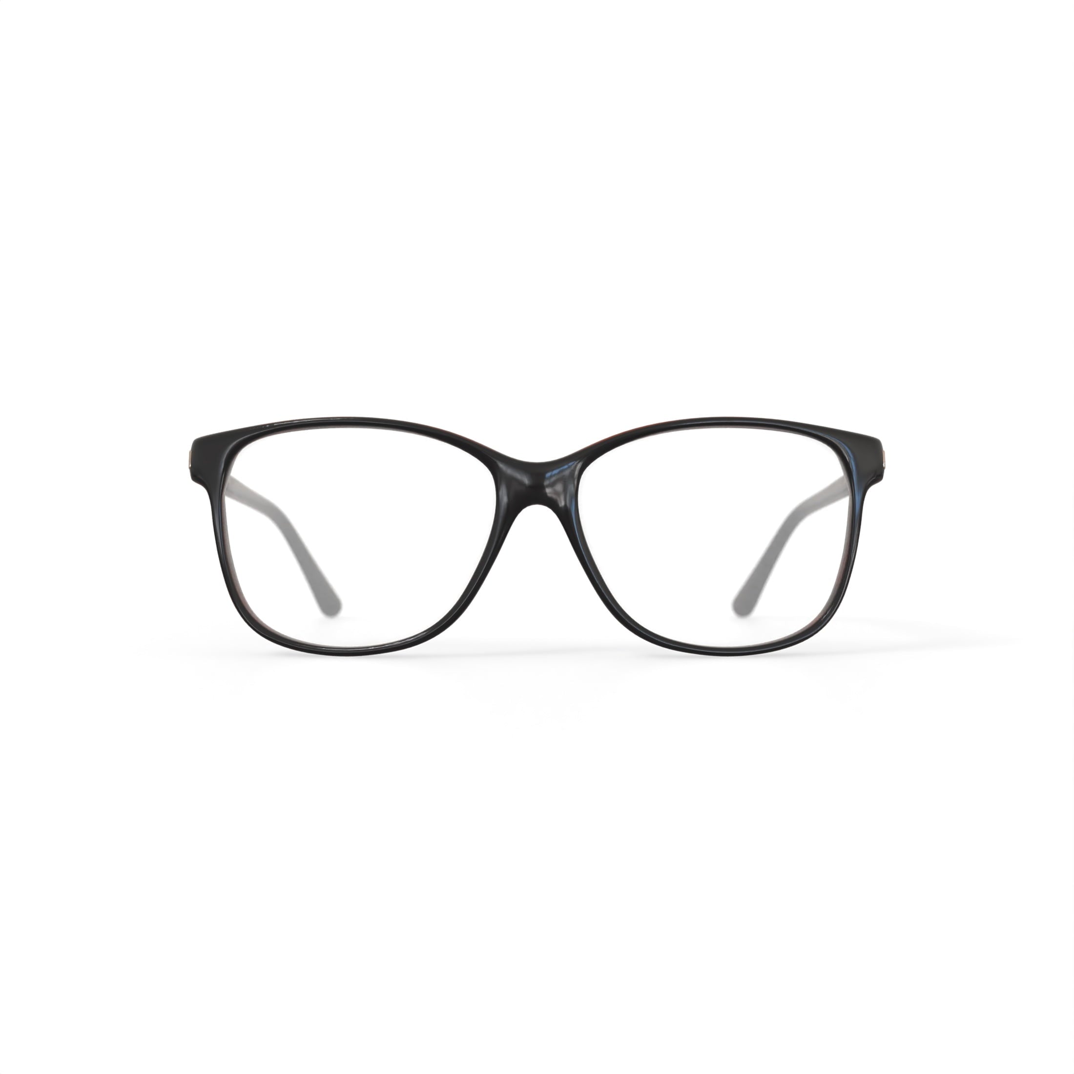 Women's WOP67 Square Prescription Eyeglasses with Case, Brown
