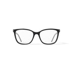 Women's XSLV03AS-01 Square Prescription Eyeglasses with Case, Black