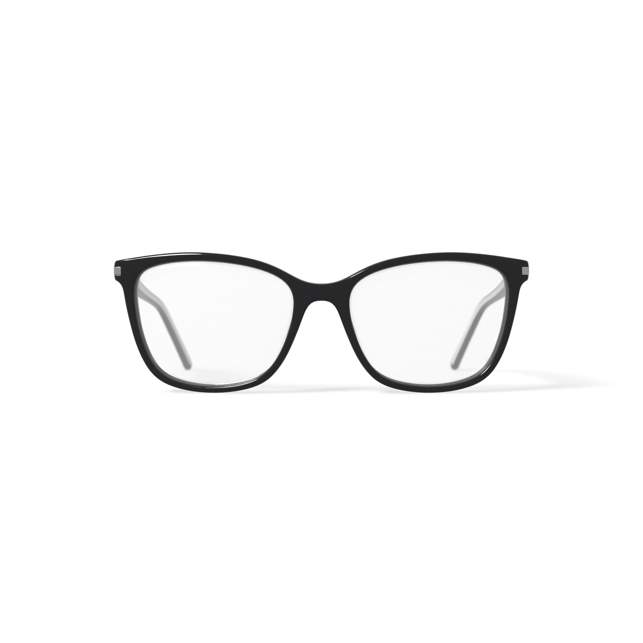 Women's XSLV03AS-01 Square Prescription Eyeglasses with Case, Black