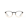 Women's BE257 Begonia Round Prescription Eyeglasses with Case, Black/Rose Gold