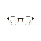 Women's BE257 Begonia Round Prescription Eyeglasses with Case, Black/Rose Gold