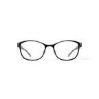 Women's Grace Square Prescription Eyeglasses with Case, Black/Gold