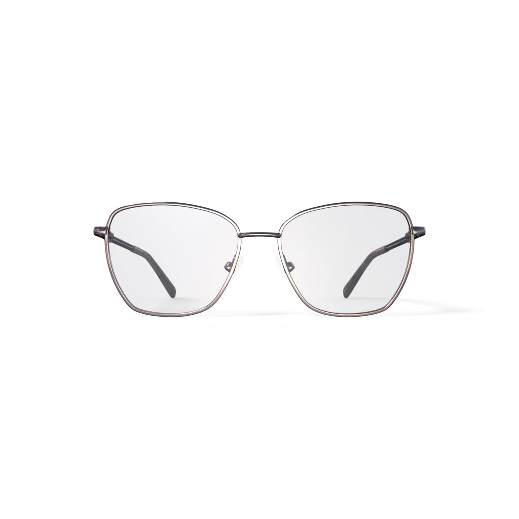 Women's Savannah Square Prescription Eyeglasses with Case, Rose Gold