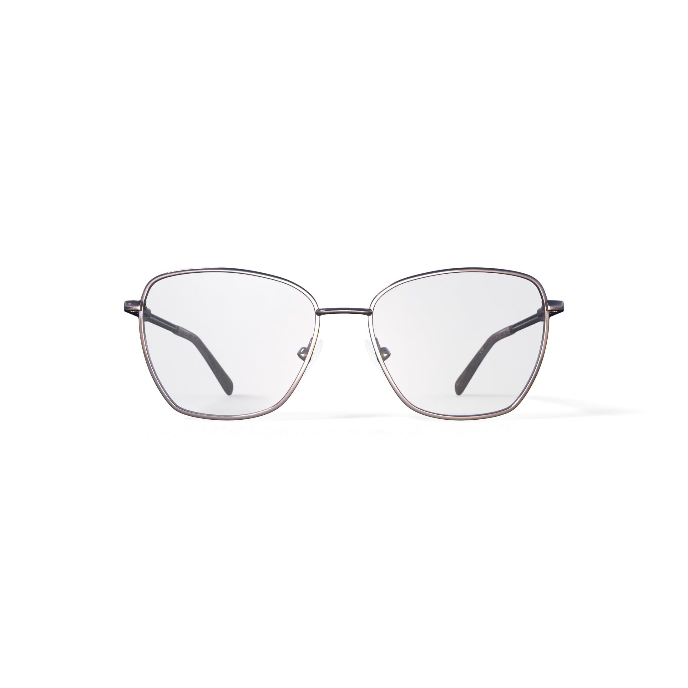Women's Savannah Square Prescription Eyeglasses with Case, Rose Gold