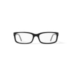 Men's W124 Rectangular Prescription Eyeglasses with Case, Black