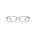 Men's W127 Rectangular Prescription Eyeglasses with Case, Gunmetal