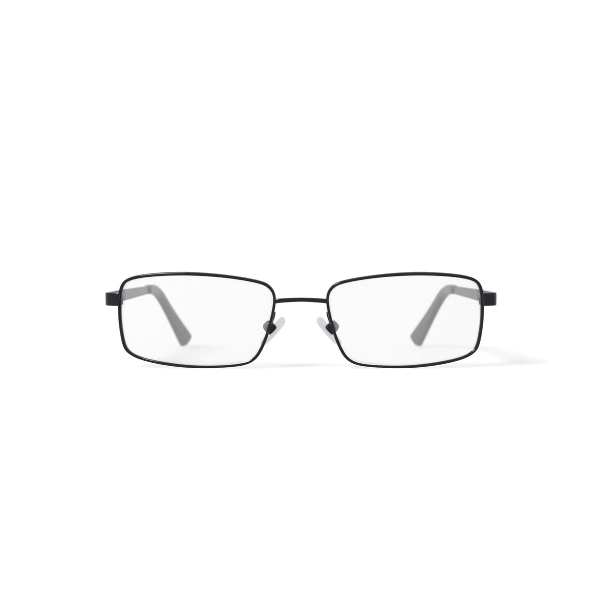 Men's W127 Rectangular Prescription Eyeglasses with Case, Gunmetal