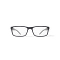 Men's W151 Rectangular Prescription Eyeglasses with Case, Black