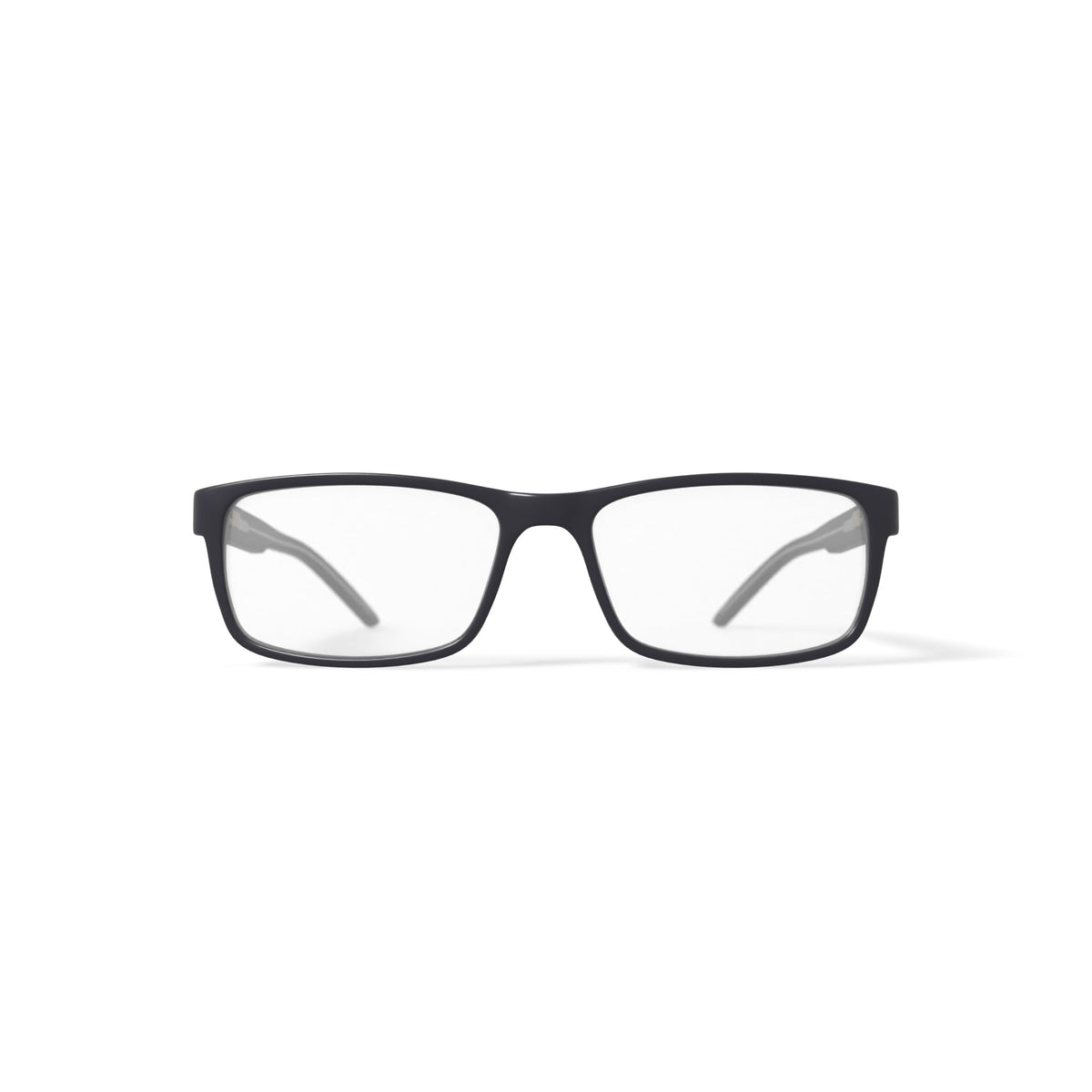 Men's W151 Rectangular Prescription Eyeglasses with Case, Black