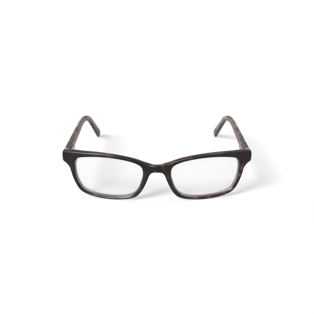 Women's Estella Rectangular Prescription Eyeglasses with Case, Brown Tortoise