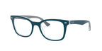  Women's Size 53 Phantos Butterfly RB5285 Optics Prescription Eyeglasses with Case, Turquoise On Transparent/Demo Lens