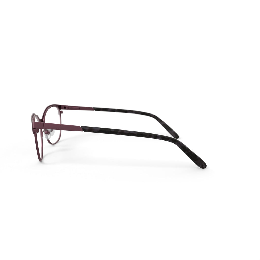 Women's HC209 Your Majesty Browline Prescription Eyeglasses with Case, Purple Tortoise
