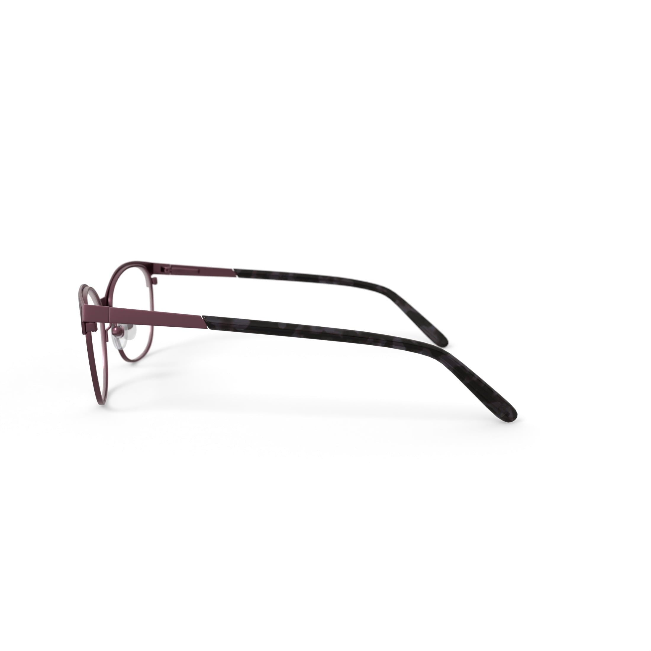 Women's HC209 Your Majesty Browline Prescription Eyeglasses with Case, Purple Tortoise
