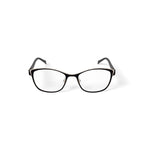 Women's Grace Square Prescription Eyeglasses with Case, Black/Gold