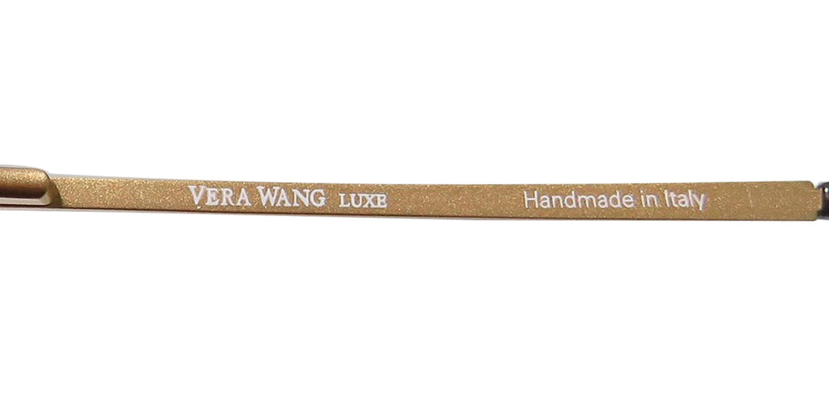 NEW VERA WANG LUXE EPIPHANY I WOMENS/LADIES CAT EYE FULL-RIM TITANIUM GOLD TITANIUM CAT EYE HANDMADE IN ITALY FRAME DEMO LENSES 49-17-130 SPRING HINGES EYEGLASSES/EYE GLASSES