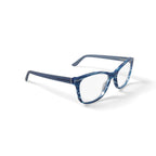 Women's HC277 Cat Eye Prescription Eyeglasses with Case, Crystal Blue