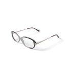 Women's SL1543 Rectangular Prescription Eyeglasses with Case, Crystal Purple