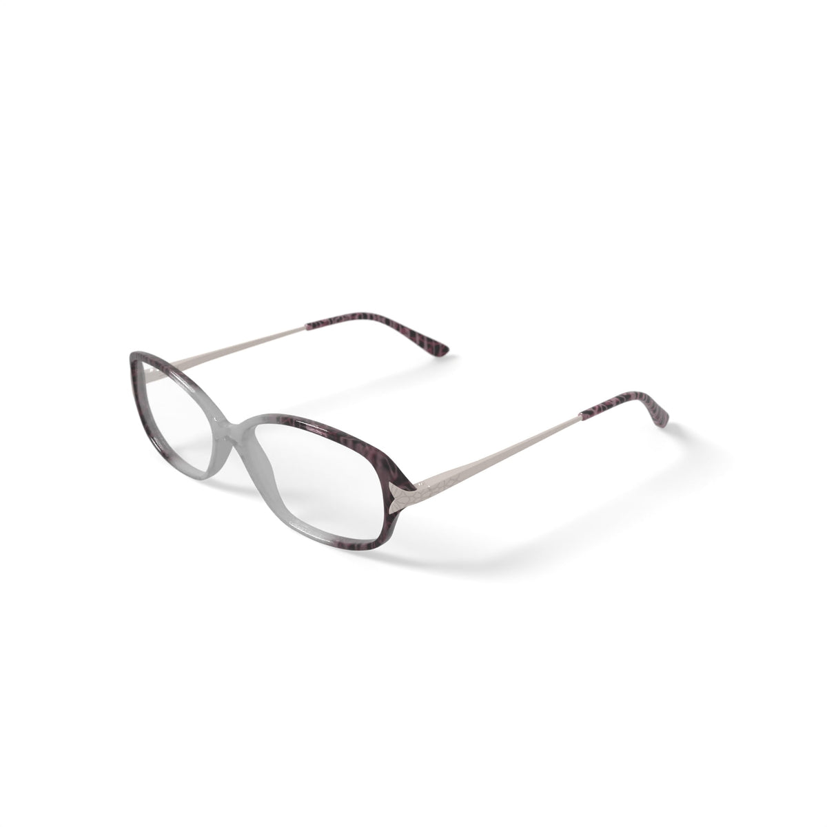Women's SL1543 Rectangular Prescription Eyeglasses with Case, Crystal Purple