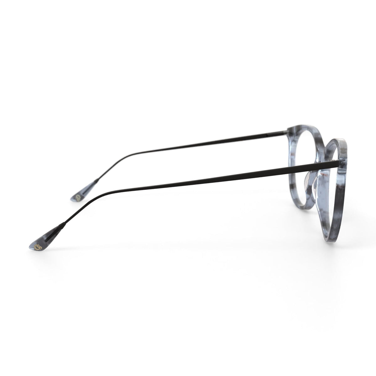 Women's Billie Round Prescription Eyeglasses with Case, Teal Tortoise