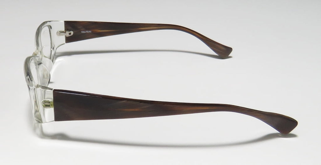 NEW VERA WANG V160 WOMENS/LADIES DESIGNER FULL-RIM CRYSTAL / BROWN GORGEOUS PLASTIC ARMS IN STYLE FRAME DEMO LENSES 50-17-130 EYEGLASSES/EYE GLASSES