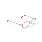 Women's MV028 Edith Oval Prescription Eyeglasses with Case, Red
