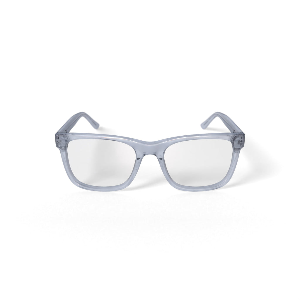 Men's Crosby Rectangular Prescription Eyeglasses with Case, Crystal