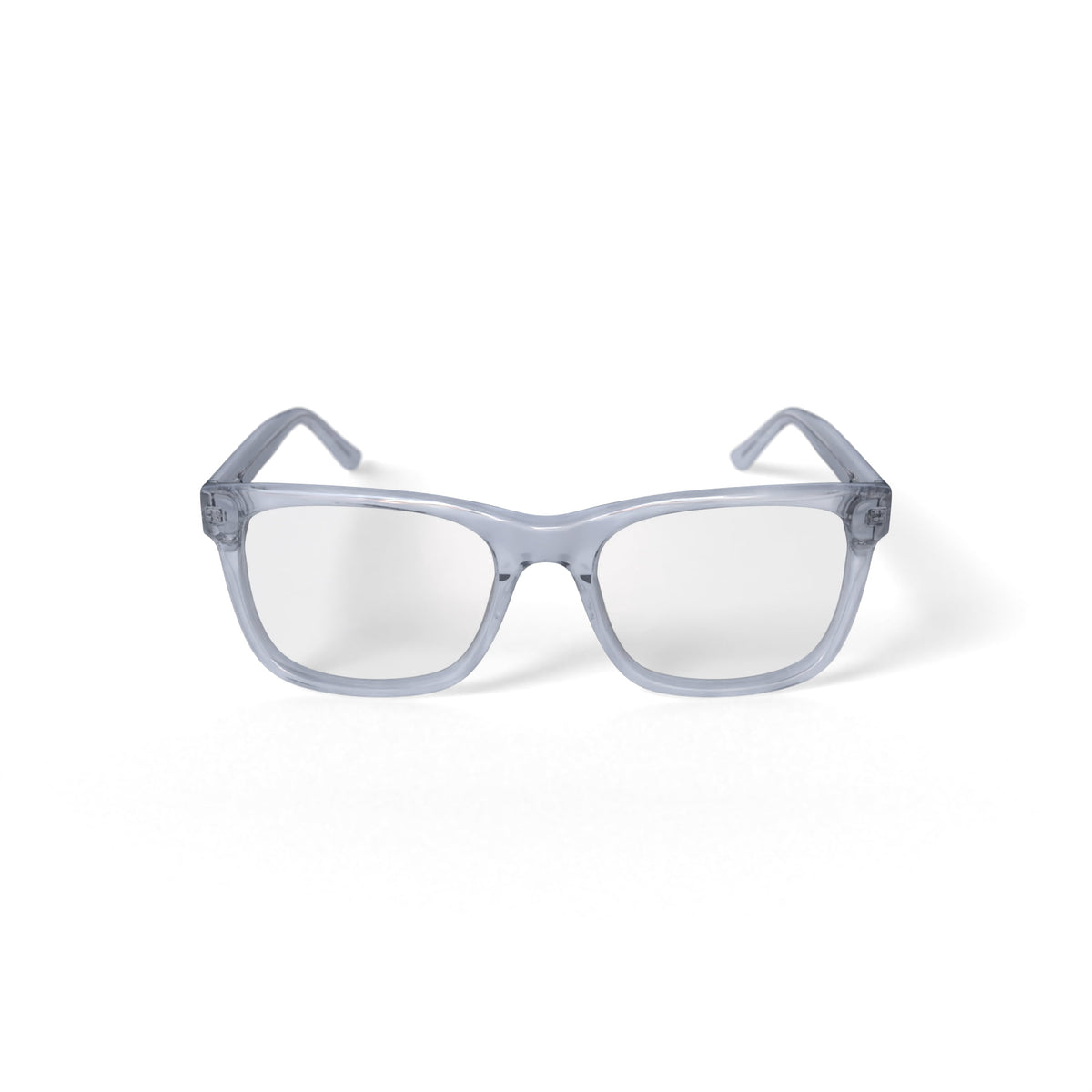 Men's Crosby Rectangular Prescription Eyeglasses with Case, Crystal