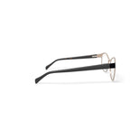 Women's Grace Square Prescription Eyeglasses with Case, Black/Gold