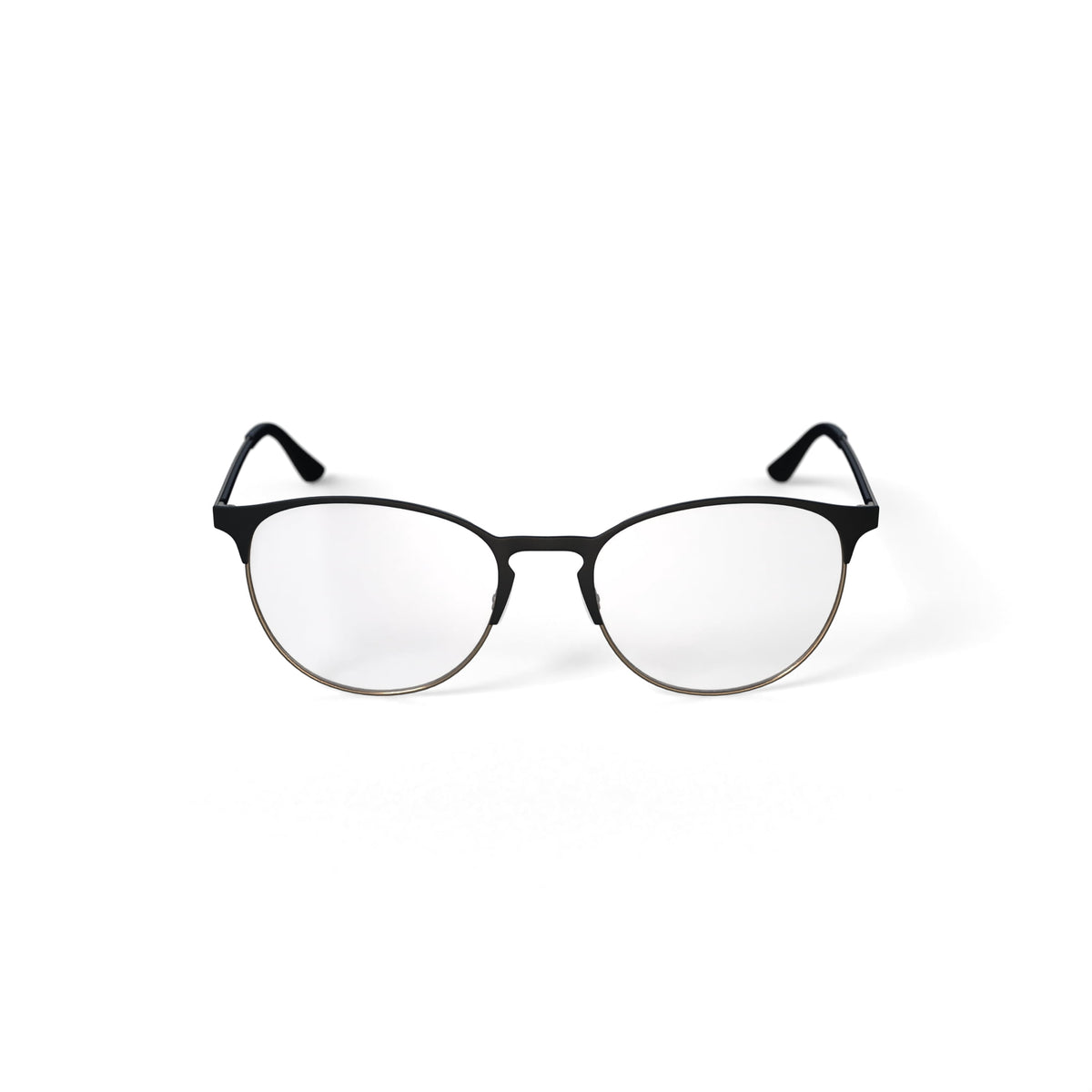 Unisex Size 53 Phantos Prescription Eyeglasses with Case, Black on Arista
