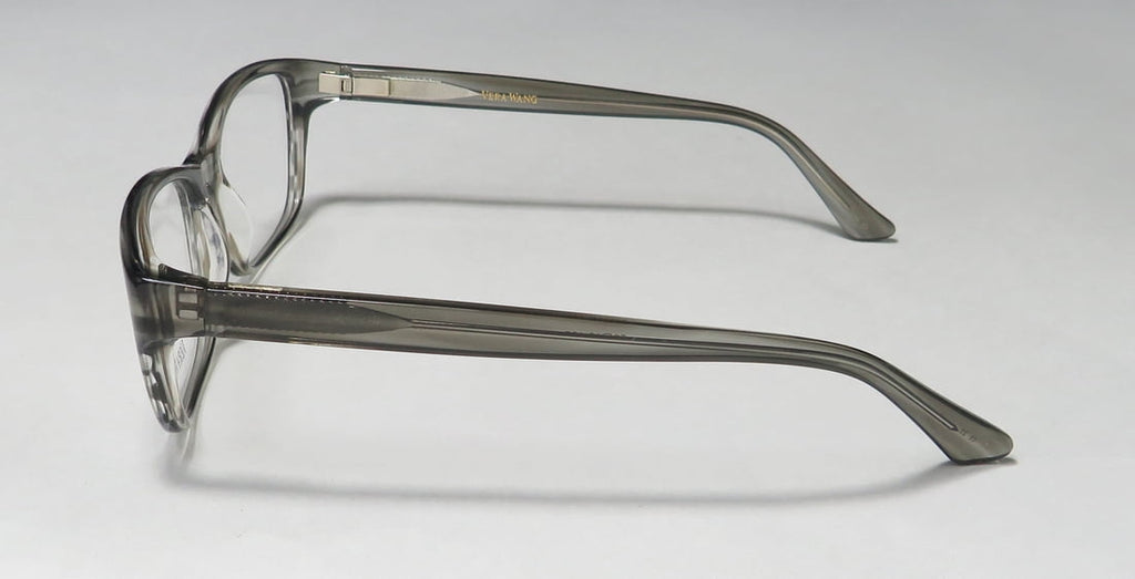NEW VERA WANG LUXE JACQUETTE WOMENS/LADIES RECTANGULAR FULL-RIM HORN FRAME DEMO LENSES 52-16-135 SPRING HINGES EYEGLASSES/EYEWEAR