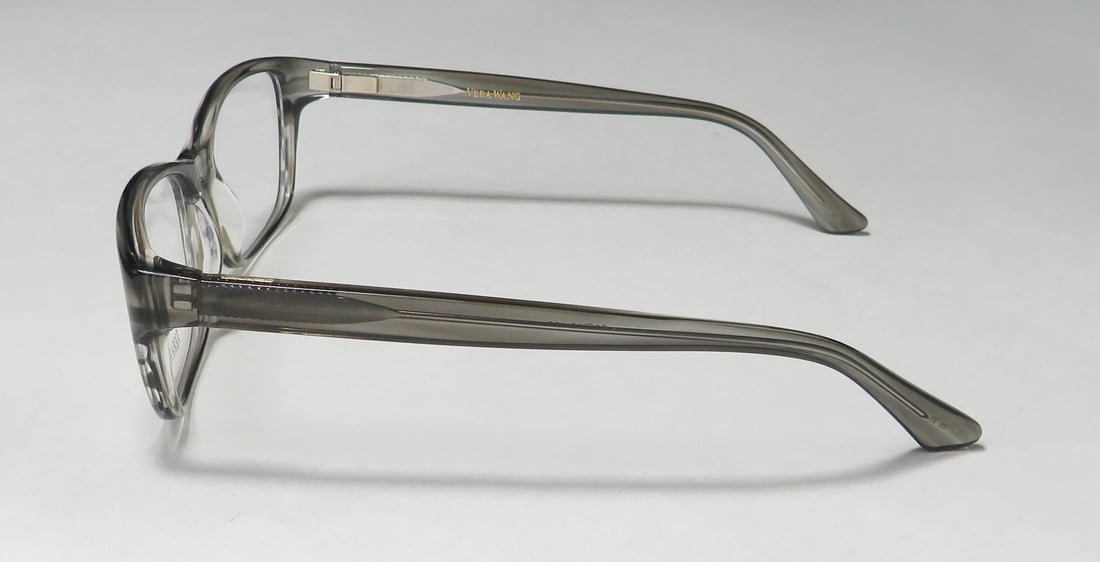 NEW VERA WANG LUXE JACQUETTE WOMENS/LADIES RECTANGULAR FULL-RIM HORN FRAME DEMO LENSES 52-16-135 SPRING HINGES EYEGLASSES/EYEWEAR