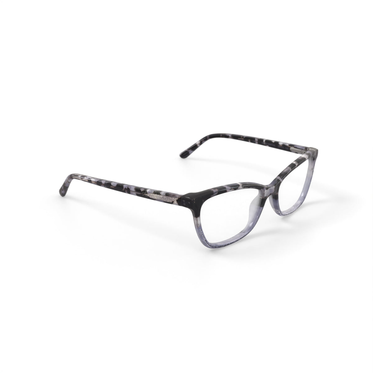 Women's MV023 Tabitha Cat Eye Prescription Eyeglasses with Case, Crystal Black
