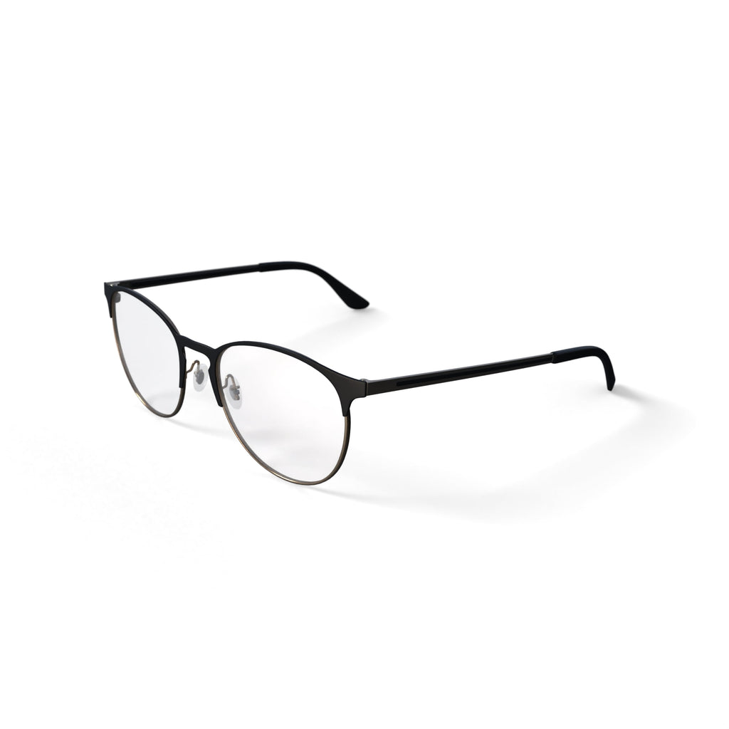  Unisex Size 53 Phantos Prescription Eyeglasses with Case, Black on Arista