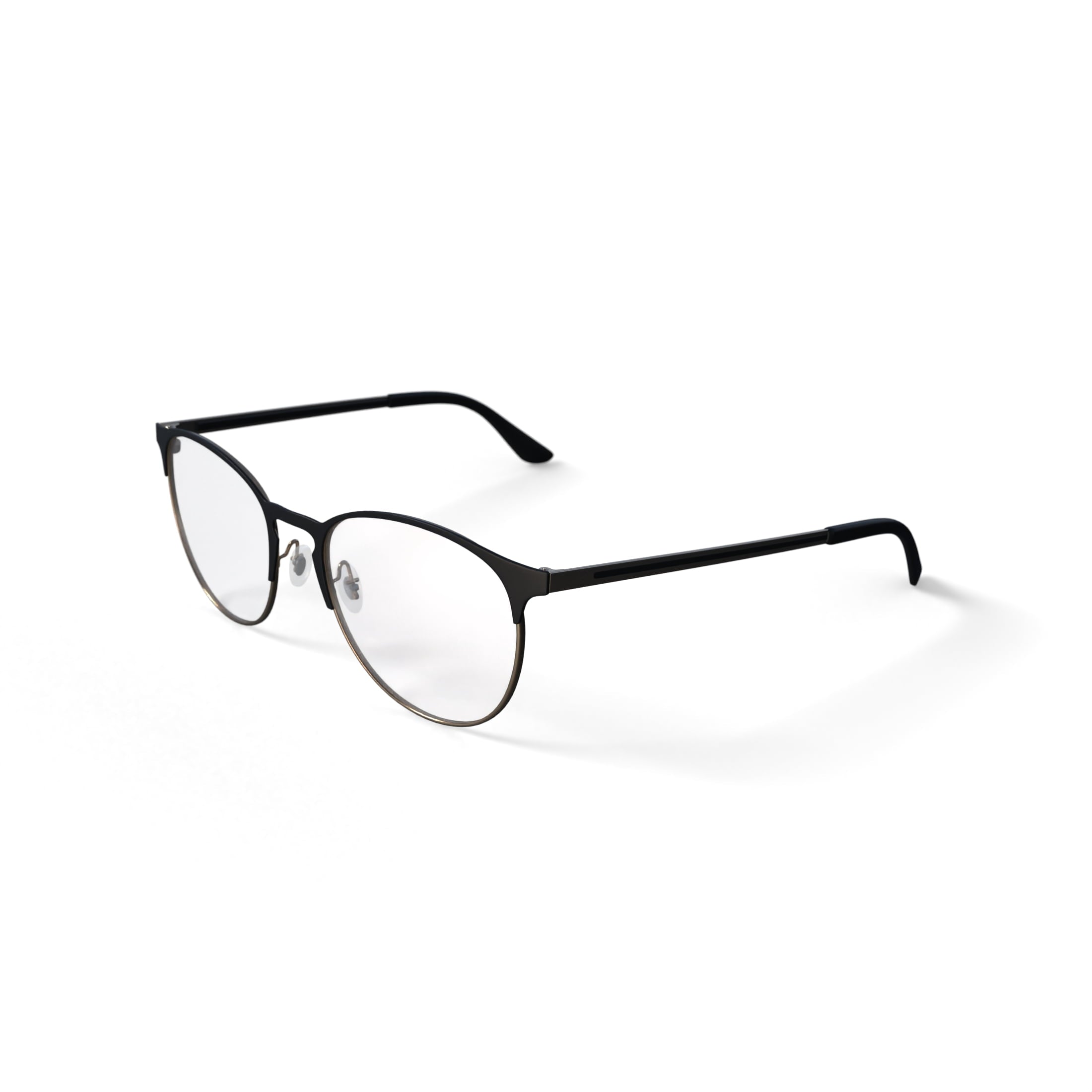  Unisex Size 53 Phantos Prescription Eyeglasses with Case, Black on Arista