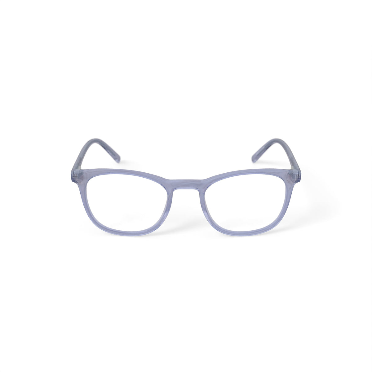 Men's BE31 Yucca Round Prescription Eyeglasses with Case, Crystal