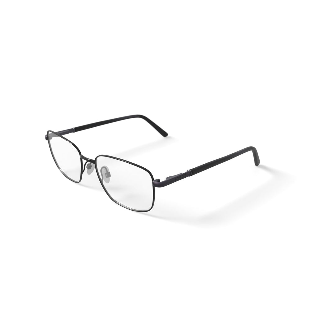 Men's Corporal Square Prescription Eyeglasses with Case, Gunmetal