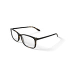 M America Men's Brighton Square Prescription Eyeglasses with Case, Brown Tortoise