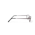 Mens T1500 Oval Oval Prescription Eyeglasses with Case, Dark Pewter