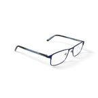 Men's BE156 Oleander Rectangular Prescription Eyeglasses with Case, Navy Blue