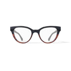 M America Women's Carroll Cat Eye Prescription Eyeglasses with Case, Black/Brown