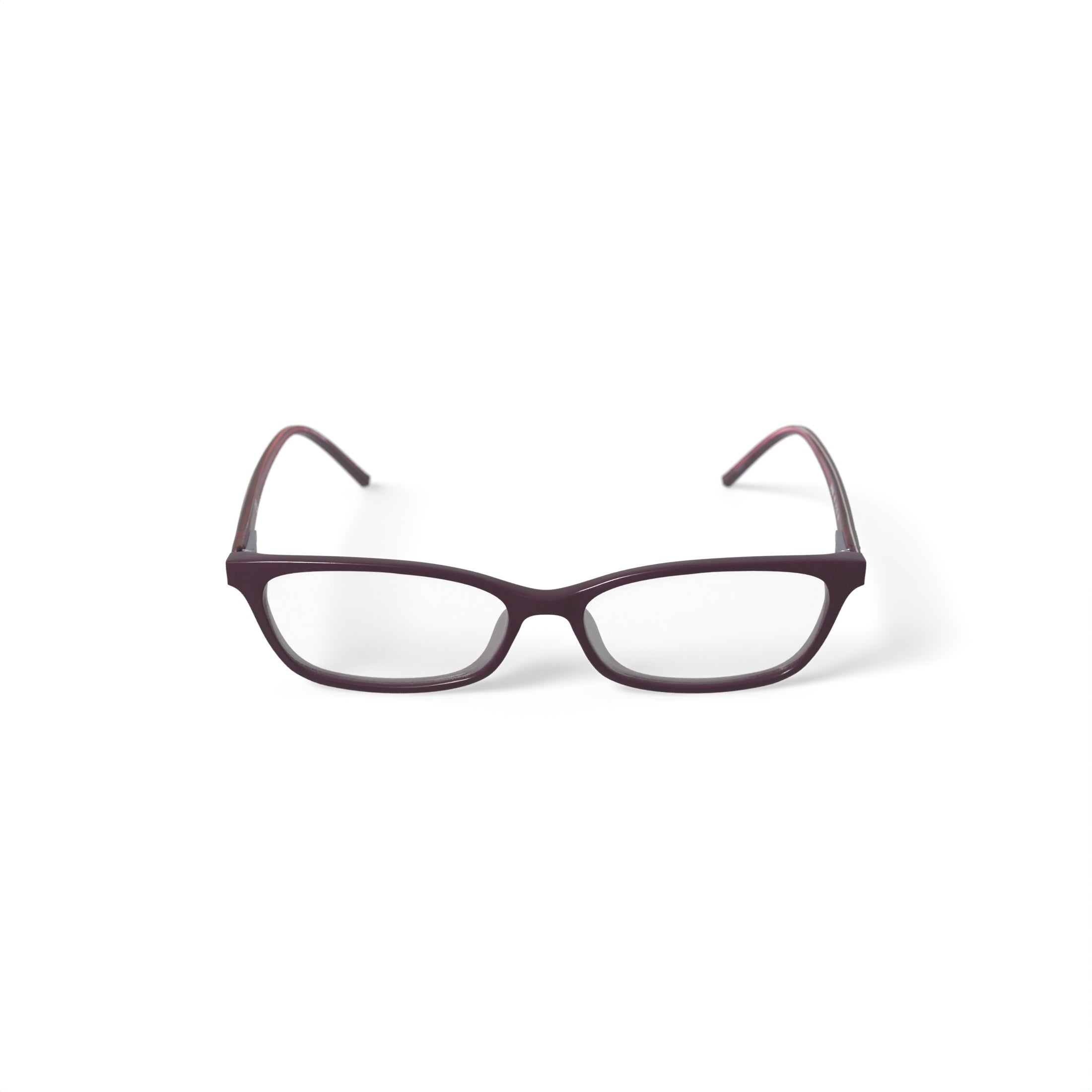 Women's DK5006 Prescription Eyeglasses with Case, Burgundy
