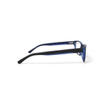 American Classics Men's Carter Square Prescription Eyeglasses with Case, Black/Blue