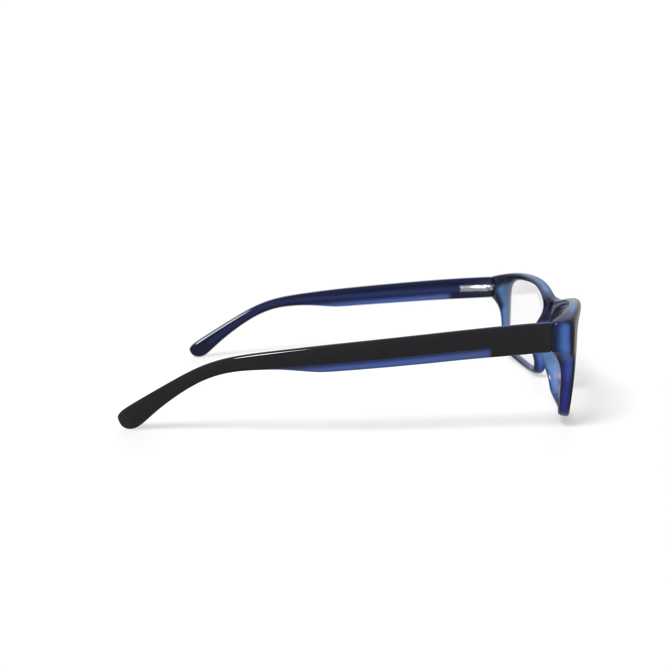 American Classics Men's Carter Square Prescription Eyeglasses with Case, Black/Blue